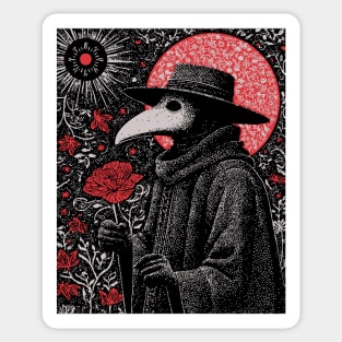 Gothic Plague Doctor - The Herald of Pestilence Sticker